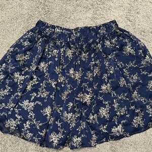Janie and Jack Navy Skirt with Gold Accents